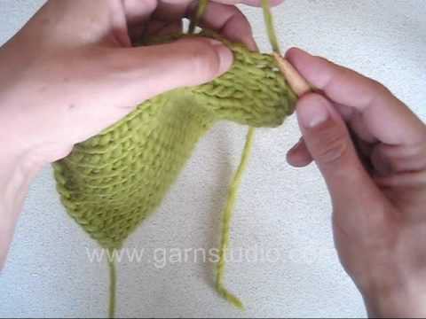 DROPS Knitting Tutorial: How to pick up stiches - sideways