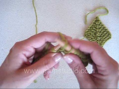 DROPS Knitting Tutorial: How to knit domino knit
