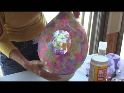 Easter Craft:  Easter Egg Decoupage Basket. Turn a Balloon Into an Easter Basket.