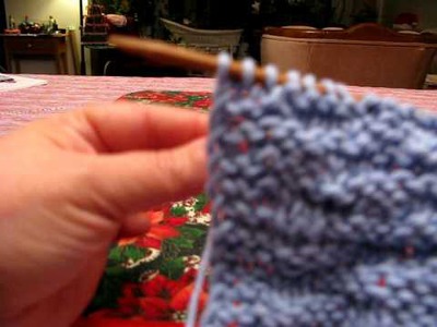 Free Knitting Instruction Video-  YF, Sl1P, YB - To create flat edges to the Basket Weave Dish Cloth