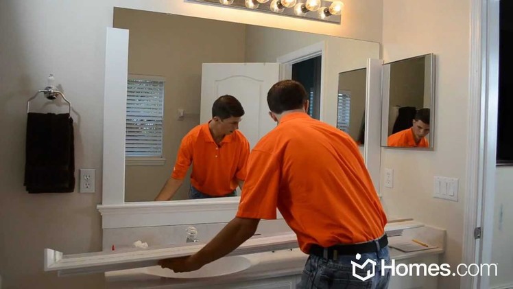 Homes.com DIY Experts Share How-to Frame a "Builder Grade" Mirror