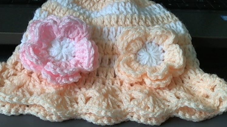 How to crochet 2 layer 5 petal flower - flor en crochet