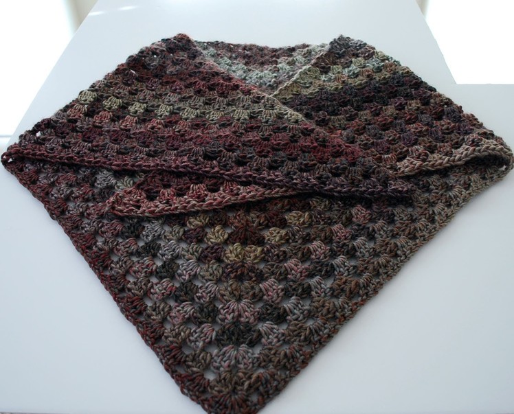 How to Crochet a Granny Triangle Shawl