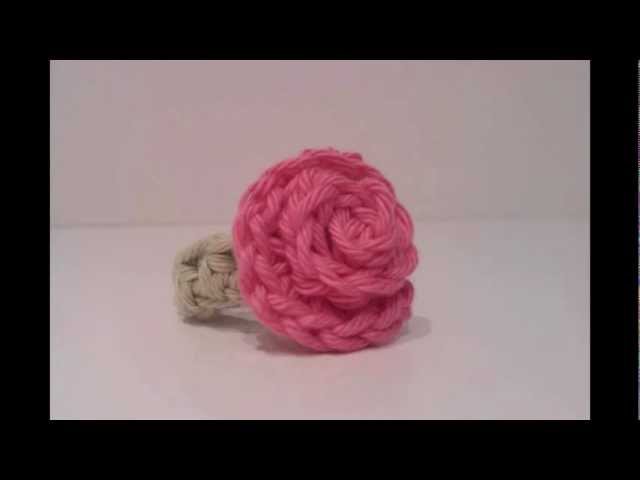 How to crochet a rose flower ring. |Tutorial.