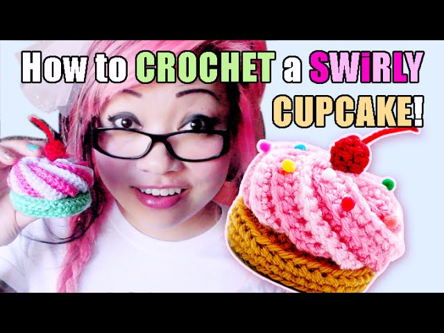 How to Crochet a Swirly Cupcake Hair Clip!