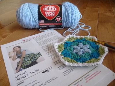 How To Crochet Hexagonal Throw by Red Heart