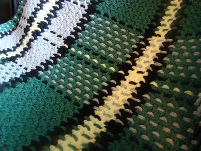 How To Crochet Tartan Afghan. Blanket