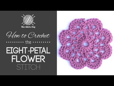 How to Crochet the Eight Petal Flower Motif