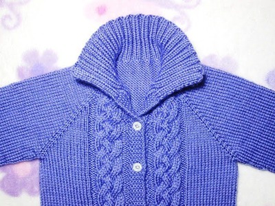 How to Knit a Seamless Braided Cable Baby Sweater Part 4