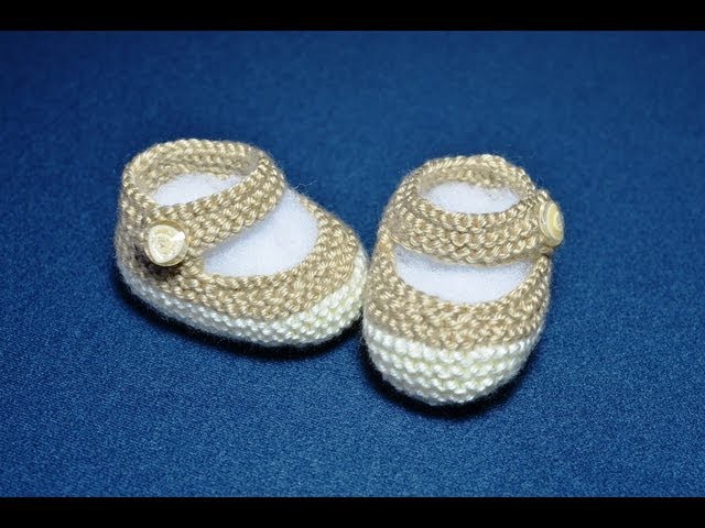 How to Knit Basic Mary Jane Baby Booties Part 1 (Less Seaming and Knit in the round)
