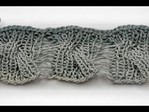 How to knit * Cable with drop stitches * Knitting stitch * reversible knitting stitch