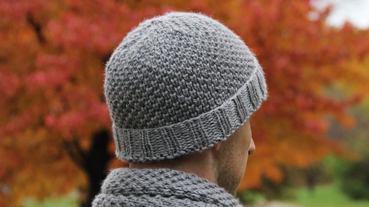 How to knit men's hat - video tutorial with detailed instructions.