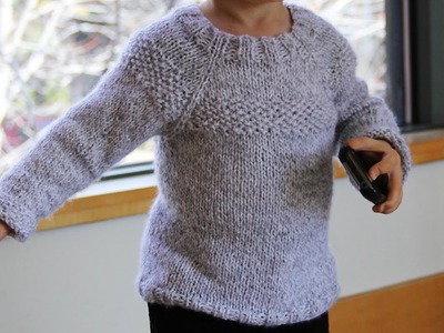 How to knit raglan sweater for a child - video tutorial with detailed instructions.