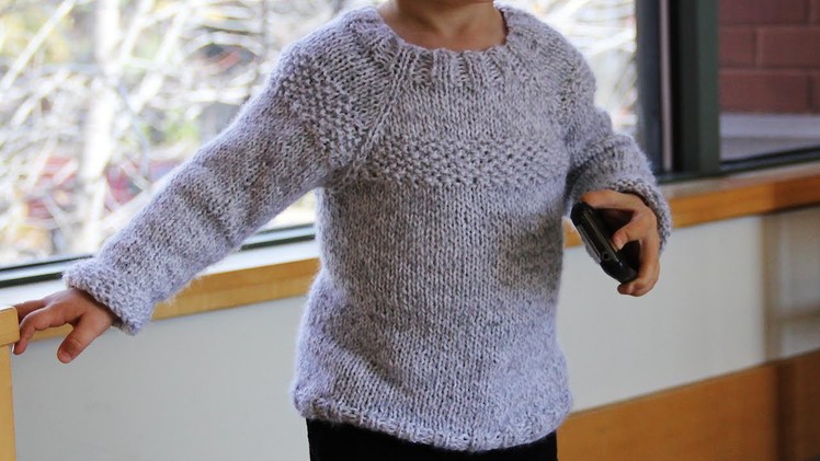 How to knit raglan sweater for a child - video tutorial with detailed instructions.