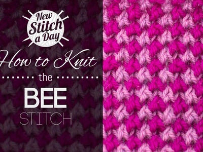 How to Knit the 2 Color Bee Stitch