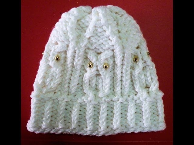 How to Loom Knit an Owl Hat