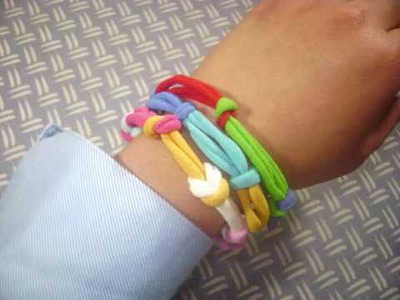 How to make a bracelet from hair elastics - EP