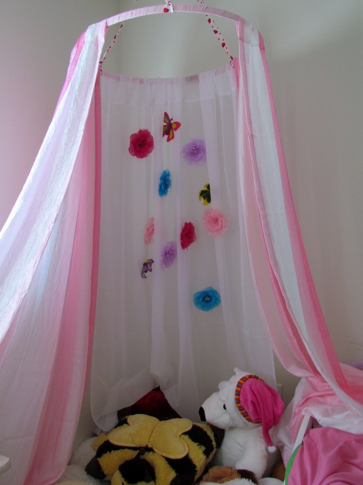 How to make a Canopy Tent Craft DIY No Sew Kid's Canopy Play Tent