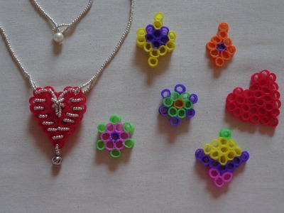 How to make a heart necklace with recycled drinking straws( no glue used) Valentine's day craft