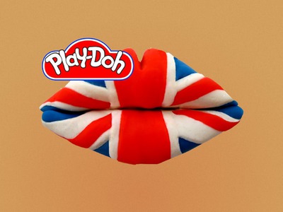How to make Lip Art UK Flag out of Play Doh
