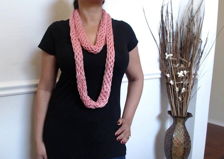 How to make no crochet or knit scarf (just yarn and cardboard)