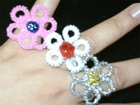 How to make pipecleaner flower rings - EP