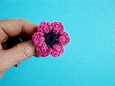 Как вязать цветок Урок 13 How to crochet flower pattern