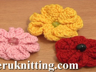 Knitting 7-Petal Flower Tutorial 3 Easy Knitting Patterns