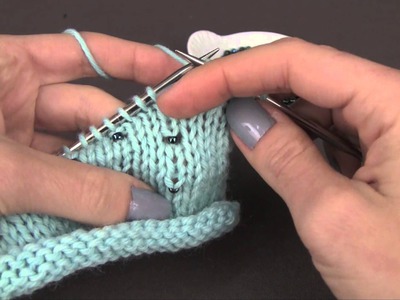 Knitting with Beads: the crochet hook method