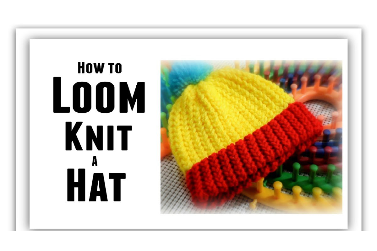 LOOM KNITTING HAT for Beginners EASY - Loom Size, Make Brim, Change Color - All Sizes