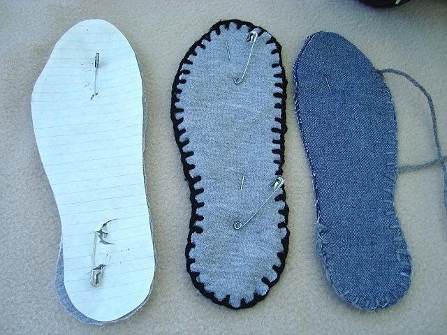 Make thick washable fabric soles for slippers, how to diy