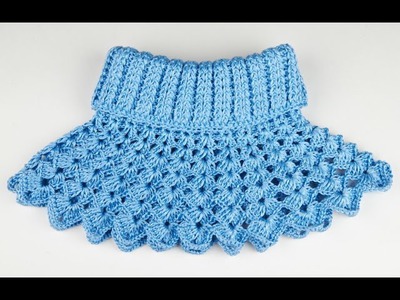 Манишка Ажурная крючком - 1 часть - crochet lace dickey