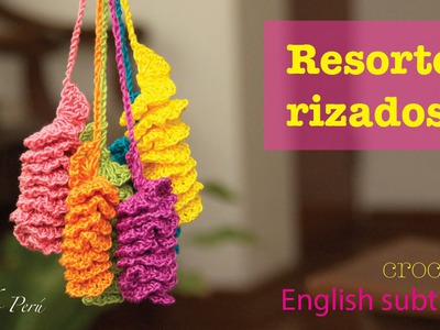 Mini tutorial # 5: resortes con borde rizado tejidos a crochet!  English subtitles: crochet twirls!