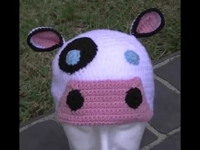 Moo Cow Crochet Hat Tutorial Part 1 of 2