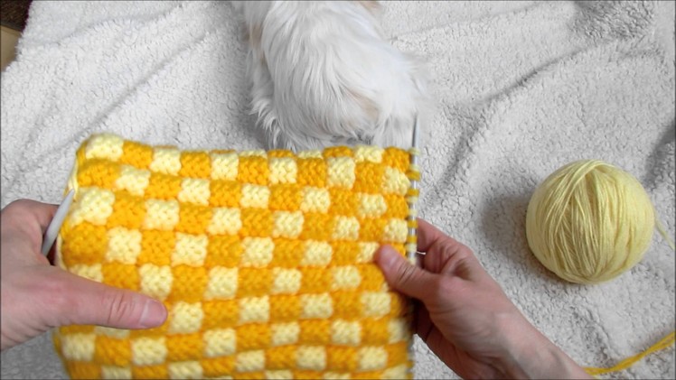 Pantoufles modèle grains de maïs tutoriel Slippers knitting tutorial