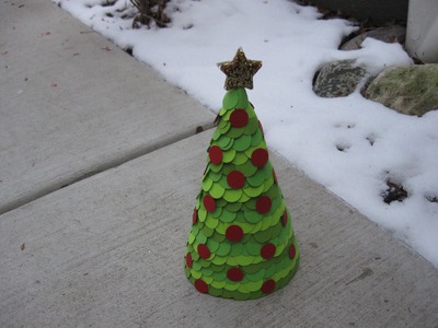 Paper Cone Christmas Tree Craft Tutorial