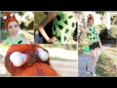 Pebbles Flintstone DIY Halloween Tutorial: Makeup, Hair, & Costume!