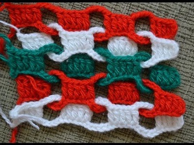 Простой разноцветный шарф (Simple colorful scarf crochet)