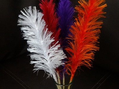 Recycled craft :How to transform cloth into feather like deco item