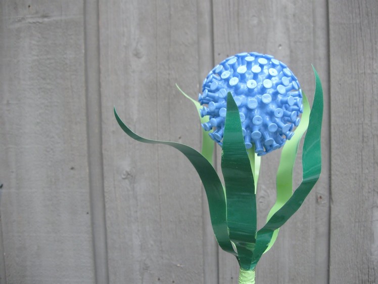 Recycled Garden Art Flower Craft Tutorial