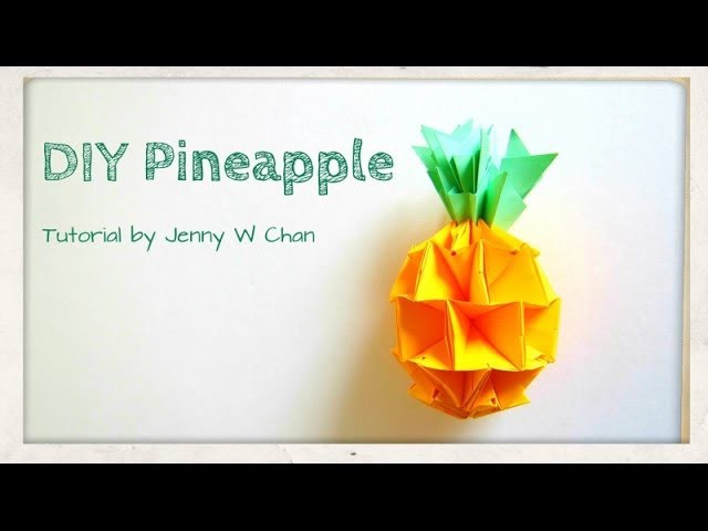 Summer Crafts - DIY How to Make a Pineapple - Red Envelope Crafts - Origami, Paper Crafts