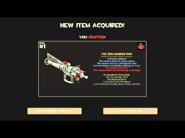 TF2| How to craft the Cow Mangler 5000