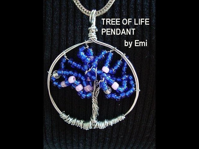 TREE OF LIFE PENDANT, how to diy, wire jewelry, beading, necklace charm