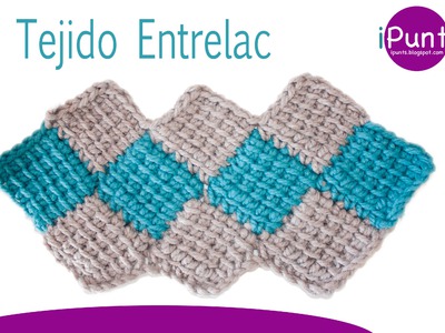 Tutorial tejido Entrelac (rombos) a crochet paso a  paso