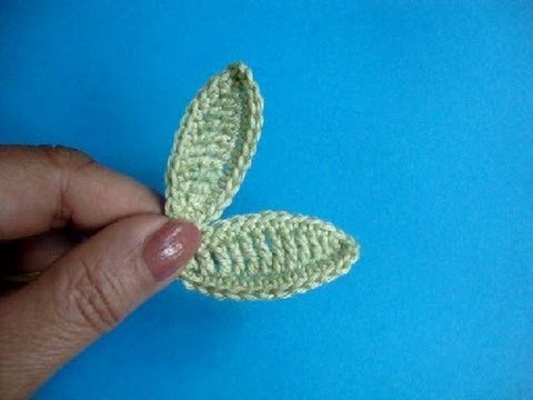 Вязание крючком - Как вязать листики How to crochet leaf  Урок 309