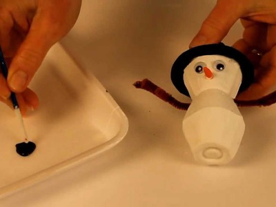 Winter craft: Egg carton Snowman