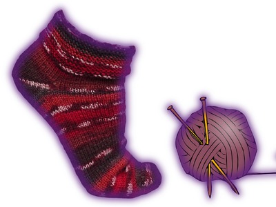 Wooly simple sock knitting tutorial 2 needles