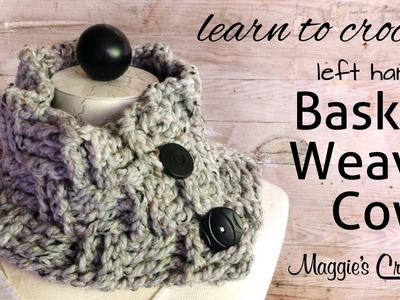 Basket Weave Cowl Free Crochet Pattern - Left Handed