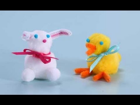 Bunny Pom-Pom Easter Crafts