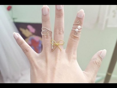 DIY 3 Wire Rings (Spiral, Bow, and Heart)